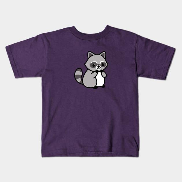 Raccoon Kids T-Shirt by littlemandyart